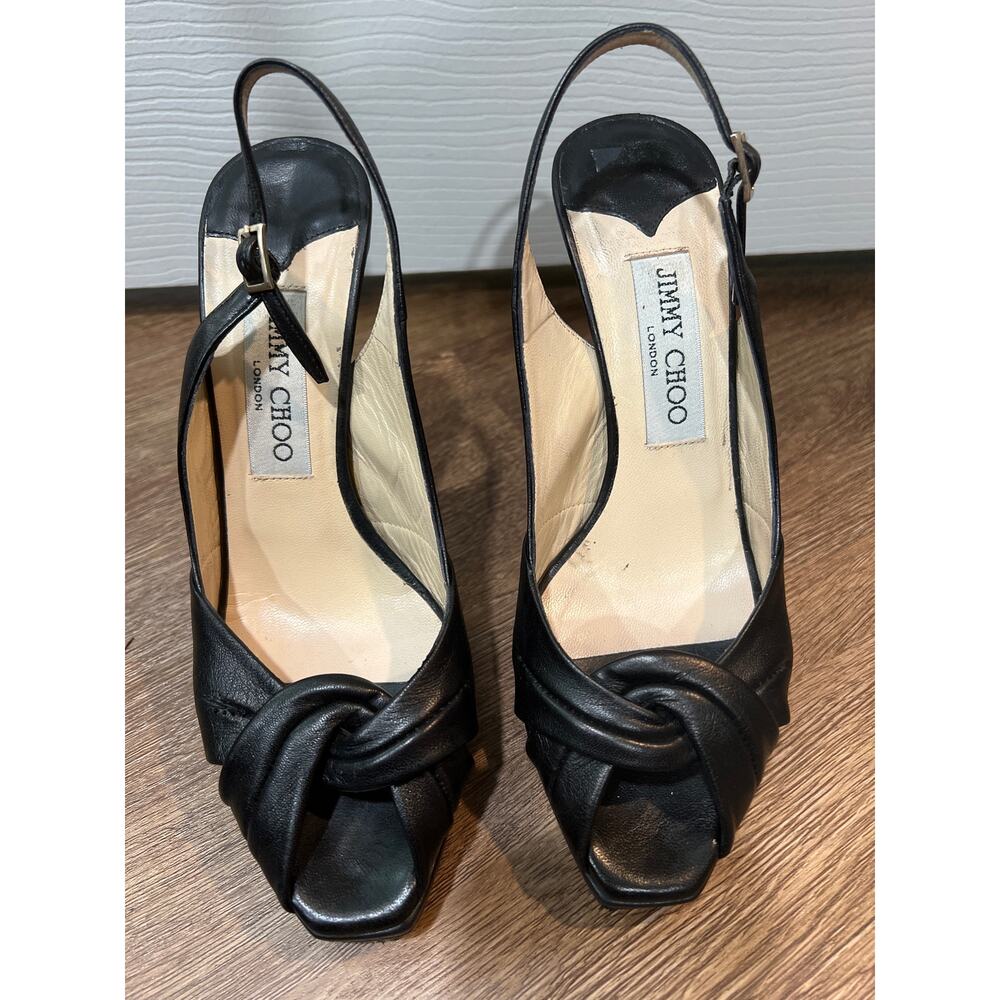 Black Jimmy Choo Stiletto Pumps - Picture 7 of 9